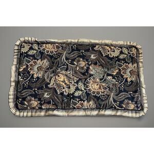 J. Queen New York Set of 2 King Shams Black Tan Gold Zip Jacobean Classy 20x36